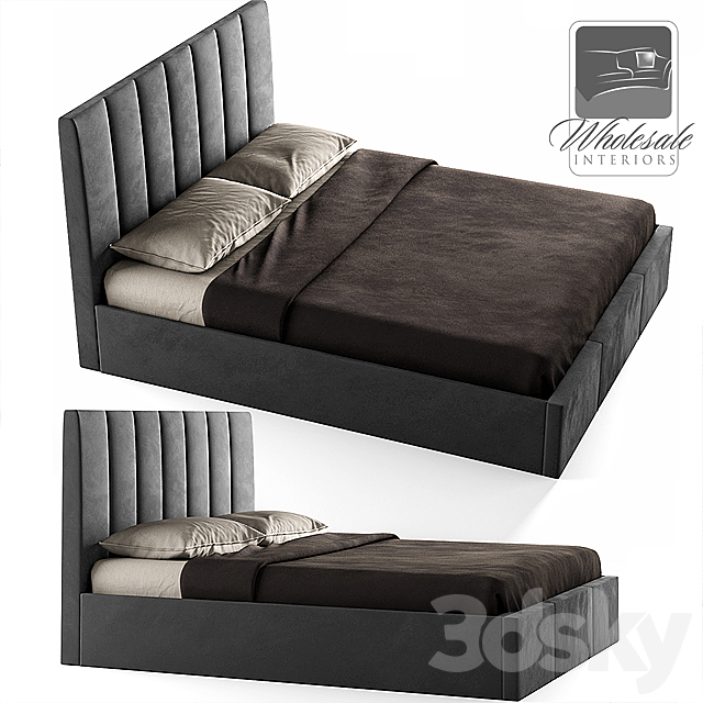 Templemore Queen Upholstered Panel Bed 3DSMax File - thumbnail 1