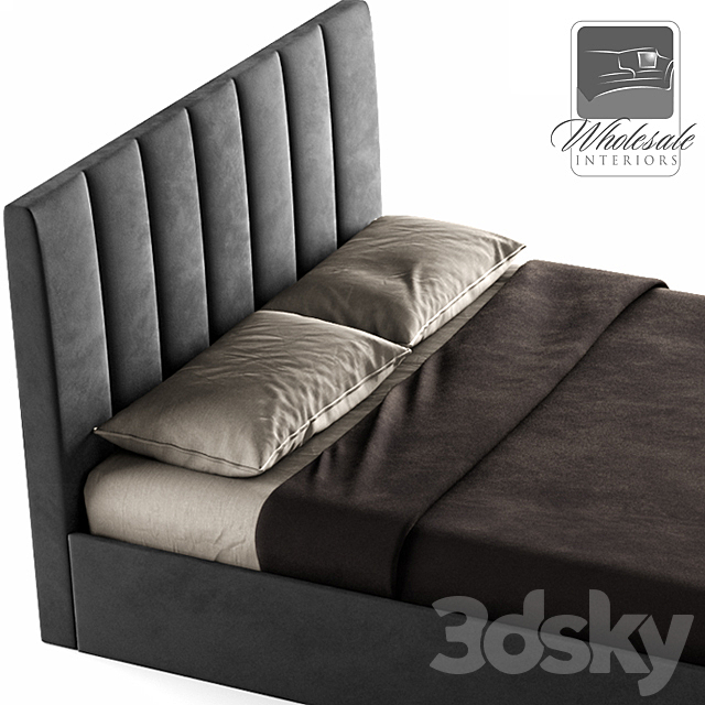 Templemore Queen Upholstered Panel Bed 3DSMax File - thumbnail 2