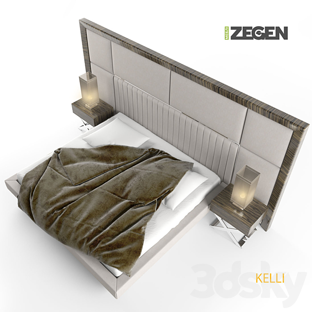 The bed KELLI. ZEGEN. 3DSMax File - thumbnail 1