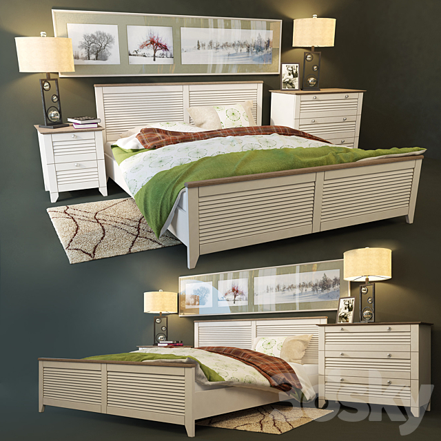 The Riviera bed. Hoff. 3DSMax File - thumbnail 1