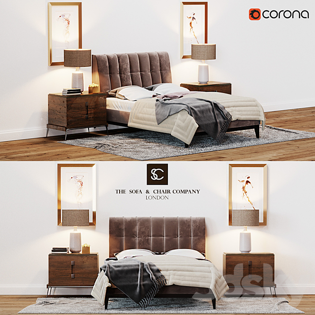 The Sofa & Chair Company Alexandr bed 3ds Max - thumbnail 1