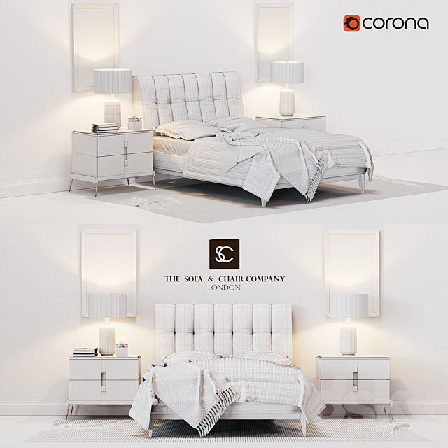 The Sofa & Chair Company Alexandr bed 3ds Max - thumbnail 3