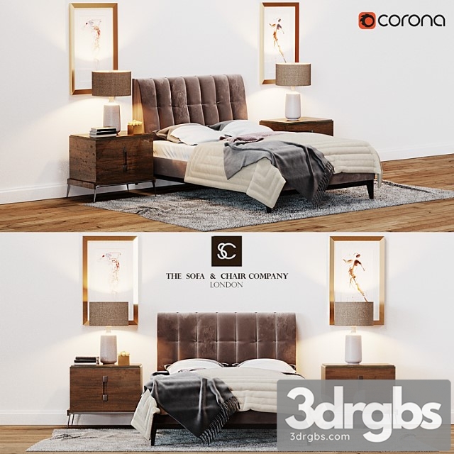 The Sofa Chair Company Alexandr Bed 3dsmax Download - thumbnail 1