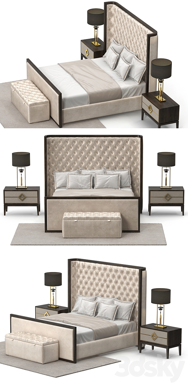 The Sofa & Chair Company Mayfair bed 3DSMax File - thumbnail 2