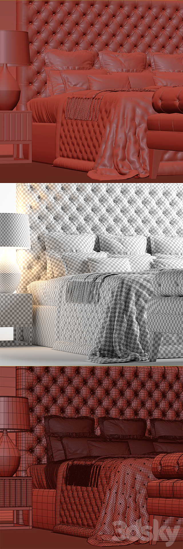 The Sofa & Chair Company Rossini Bed 3DSMax File - thumbnail 3