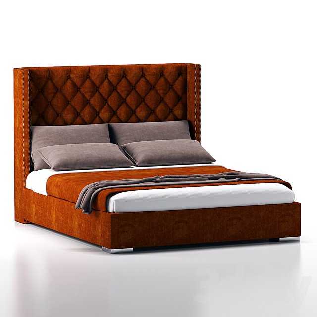 Tiffany Bed 2 (1400) 3ds Max - thumbnail 1