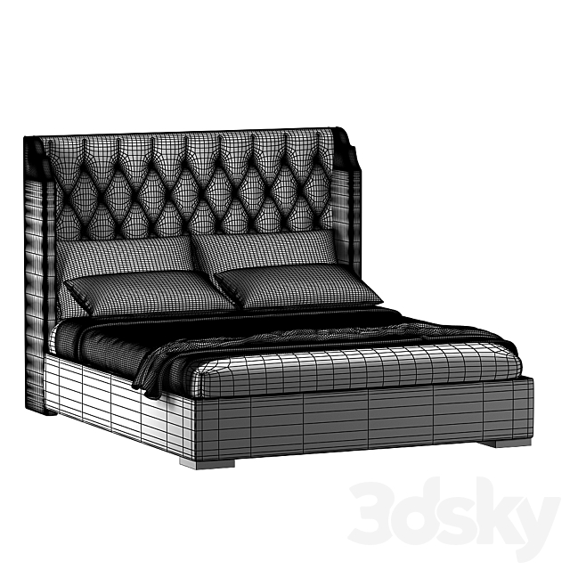 Tiffany Bed 2 (1400) 3DSMax File - thumbnail 2