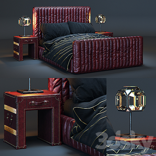 Timothy Oulton Cambridge loft_Sophie Table Lamp_Halo Slab Lamp Table 3DSMax File - thumbnail 1