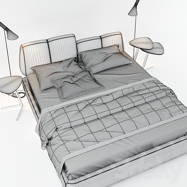 Tonincasa bed 3DSMax File - thumbnail 3