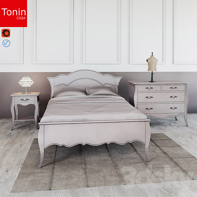 Tonincasa bedroom set 3ds Max - thumbnail 1