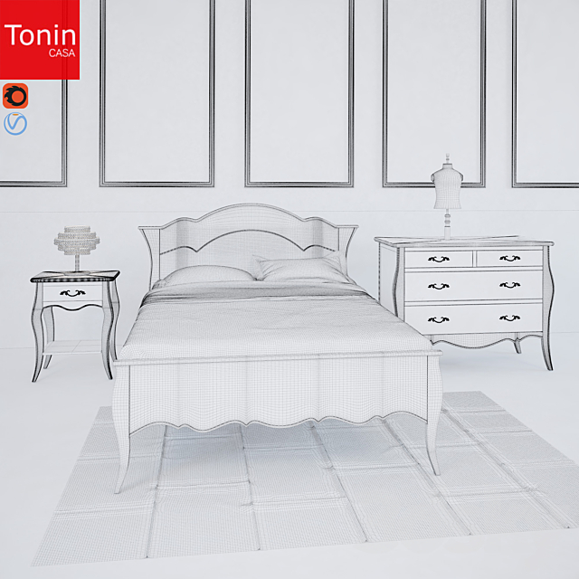 Tonincasa bedroom set 3ds Max - thumbnail 3