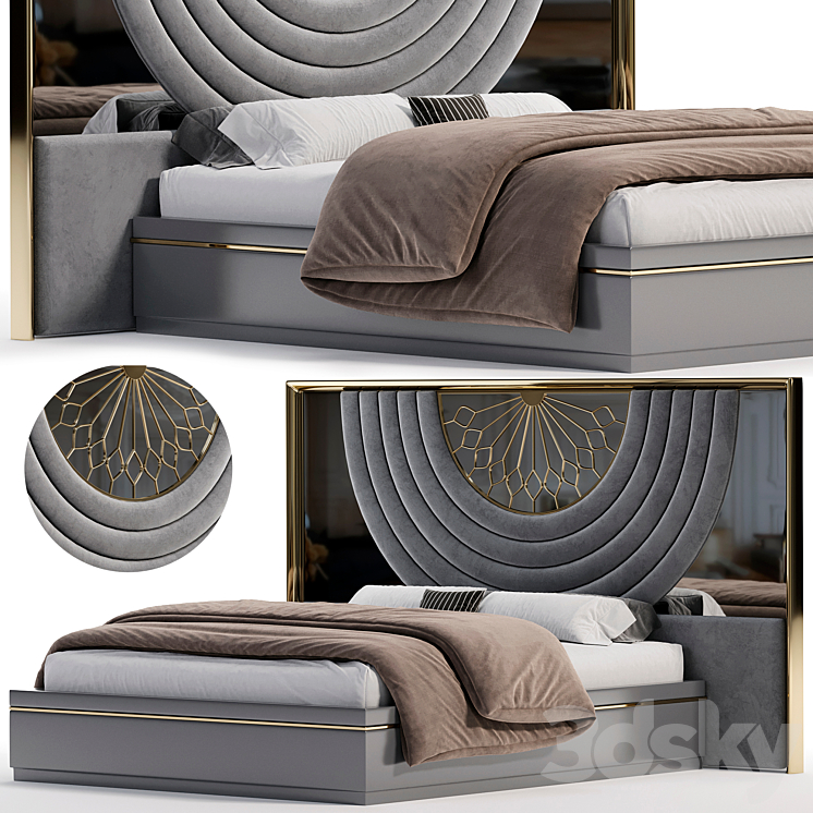 Torento Bed By Evgor Luxury 3DS Max - thumbnail 1