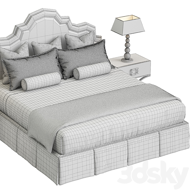 Toscanova Bed Grace 180 3DS Max Model - thumbnail 3