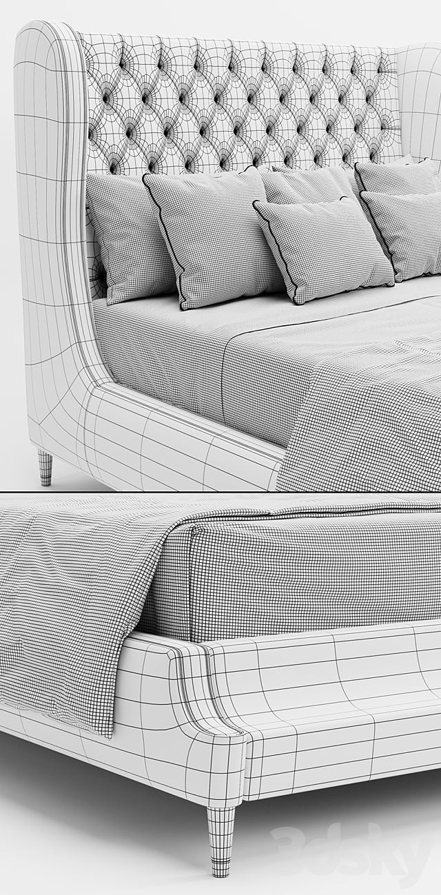 Tosconova Caprice Bed 3DSMax File - thumbnail 3