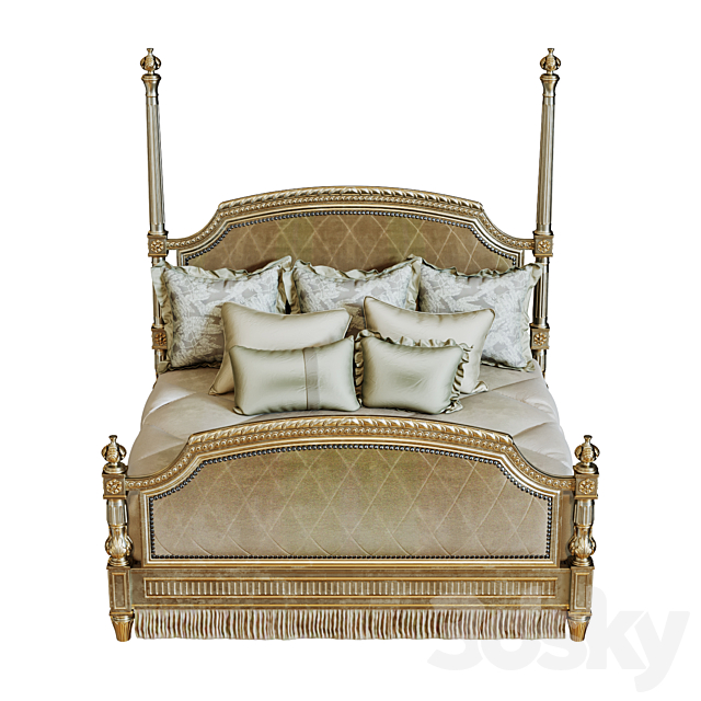 TRIANON COURT POSTER BED 3DS Max Model - thumbnail 2