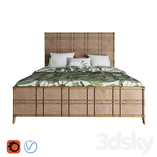 Tropical – Coco Bay Panel Bed 3DSMax File - thumbnail 4