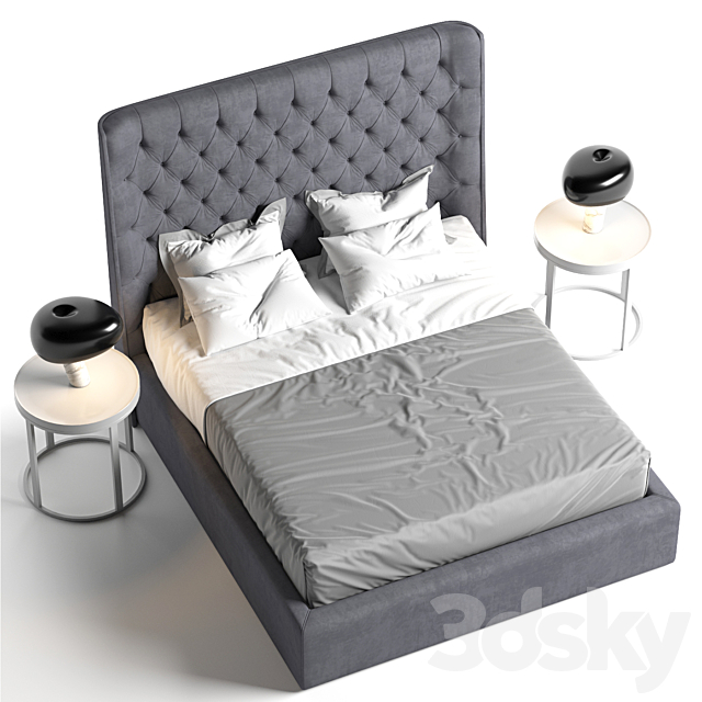 Turman Meridiani bed 3DS Max Model - thumbnail 2