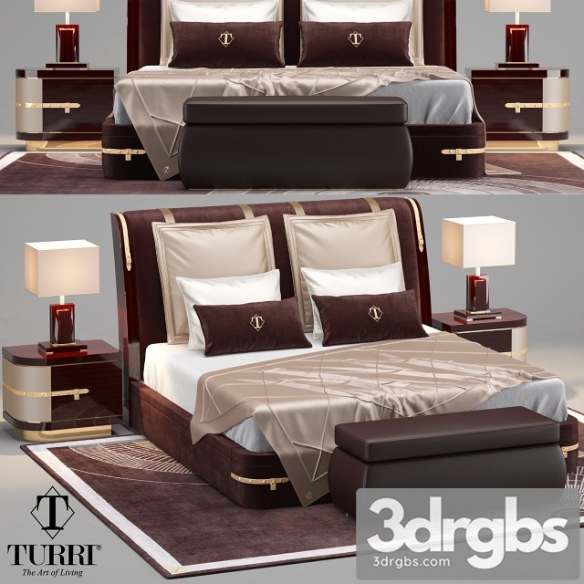 Turri Diamonds Bed 3dsmax Download - thumbnail 1