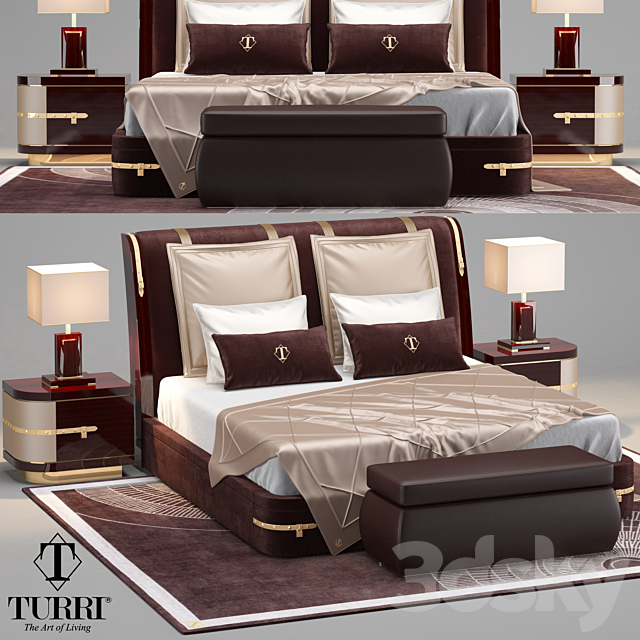 Turri Diamonds Bed 3DSMax File - thumbnail 1