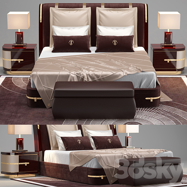 Turri Diamonds Bed 3DSMax File - thumbnail 2