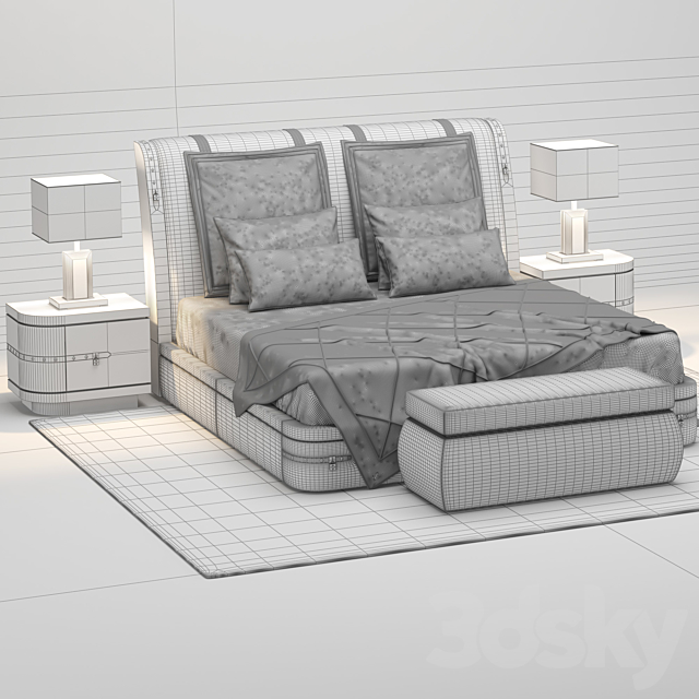 Turri Diamonds Bed 3DSMax File - thumbnail 3