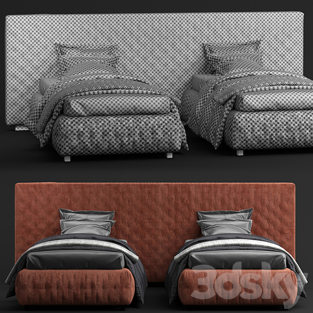 Tuyo Bed by Meridiani 2 3DS Max Model - thumbnail 2