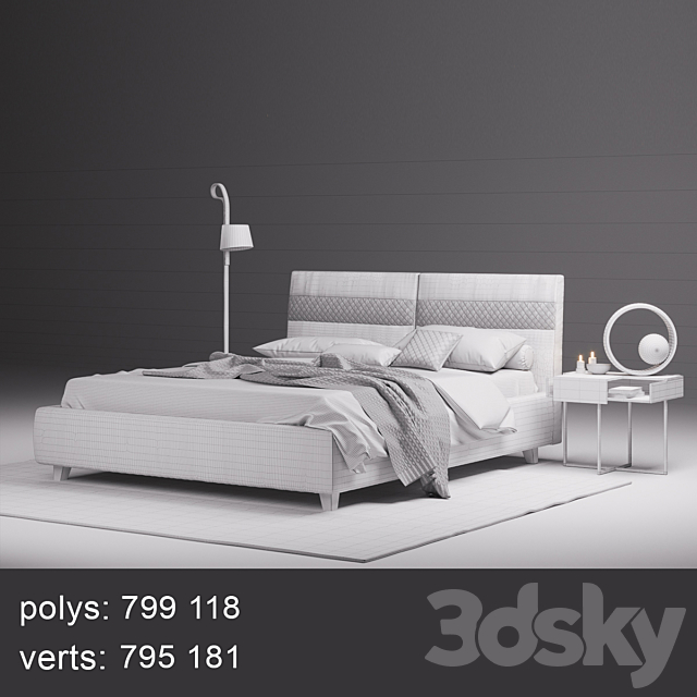 Twils Elliot bed 3DSMax File - thumbnail 3