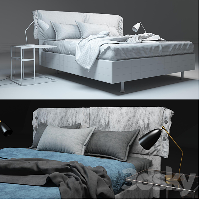 Twils Giselle bed_set 3DSMax File - thumbnail 3