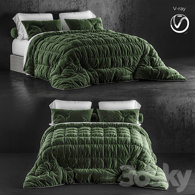 UGG Sunwashed Twin-Twin XL Comforter Set 3DSMax File - thumbnail 1