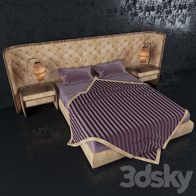 Ulivi Bed 3DS Max Model - thumbnail 2