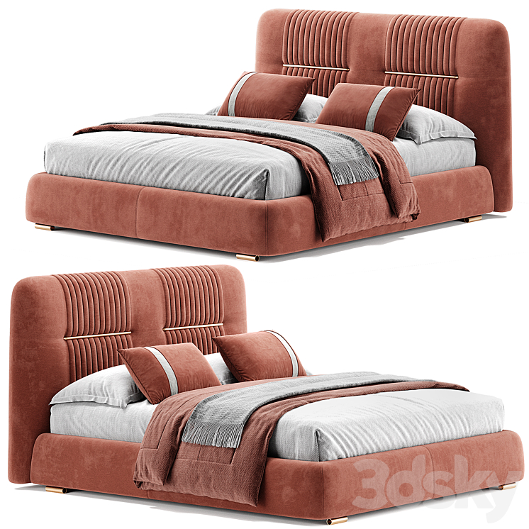 Ulivi Salotti Omer Bed 3DS Max Model - thumbnail 1