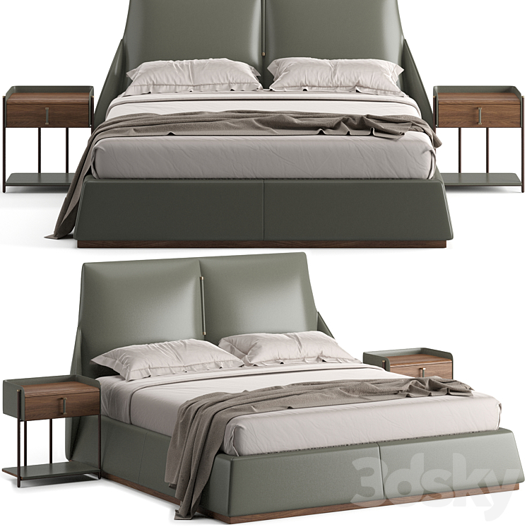 Ulivi Salotti Yes Bed 3DS Max Model - thumbnail 3