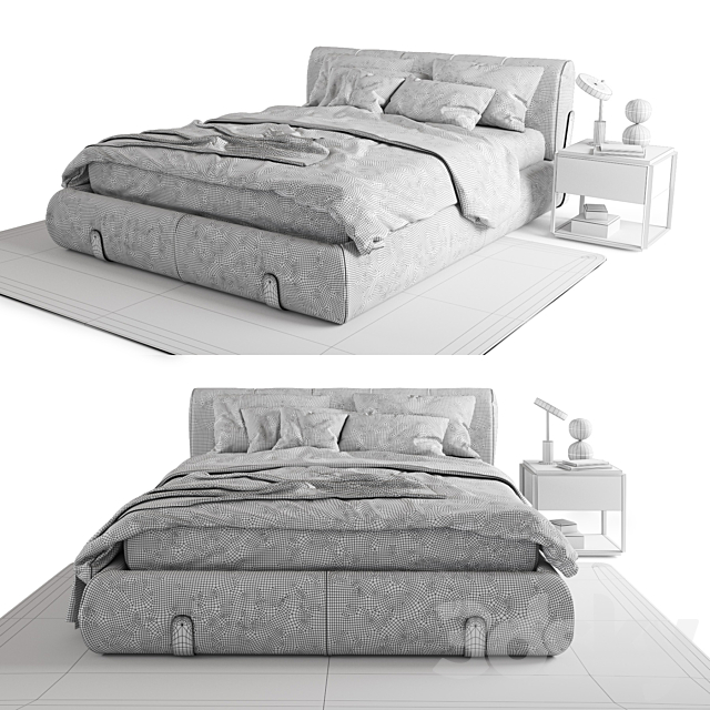 Unique Modern Design bedroom set 3DSMax File - thumbnail 3