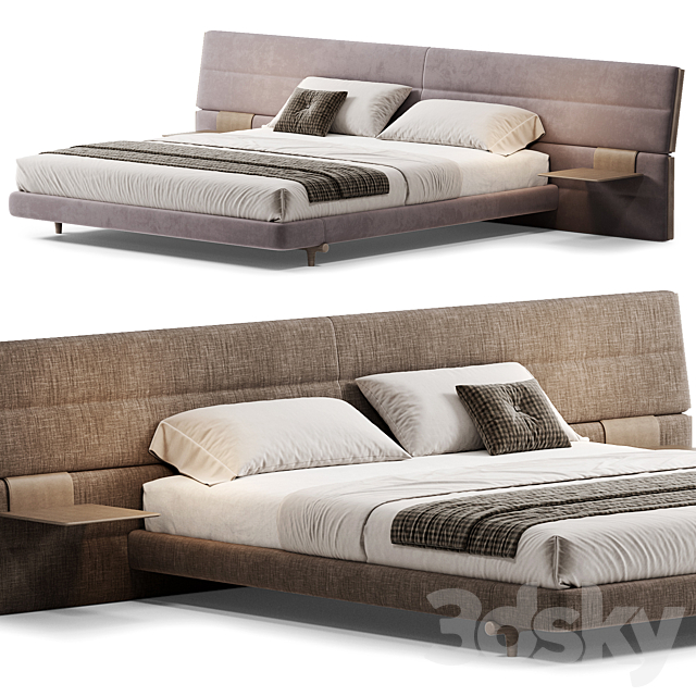 Universal 01 Bed By lumlum 3DS Max Model - thumbnail 3