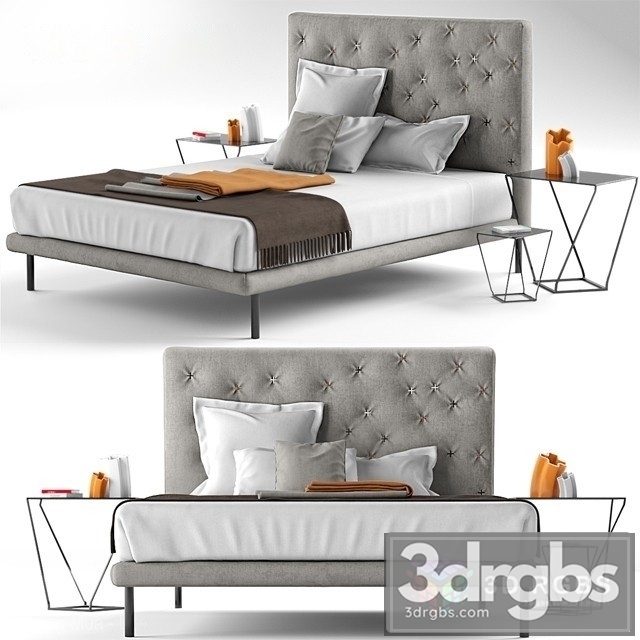 Valentini Capitonne Bed 3dsmax Download - thumbnail 1