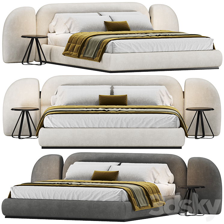 Vao bed Paolo Castelli 3DS Max Model - thumbnail 2