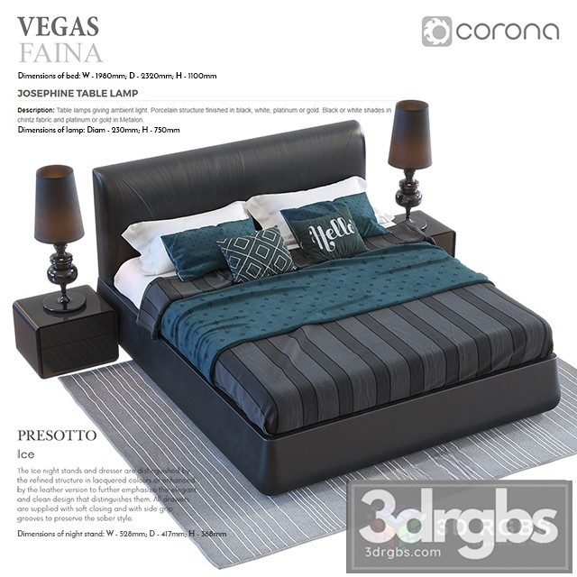 Vegas Faina Bed 3dsmax Download - thumbnail 1