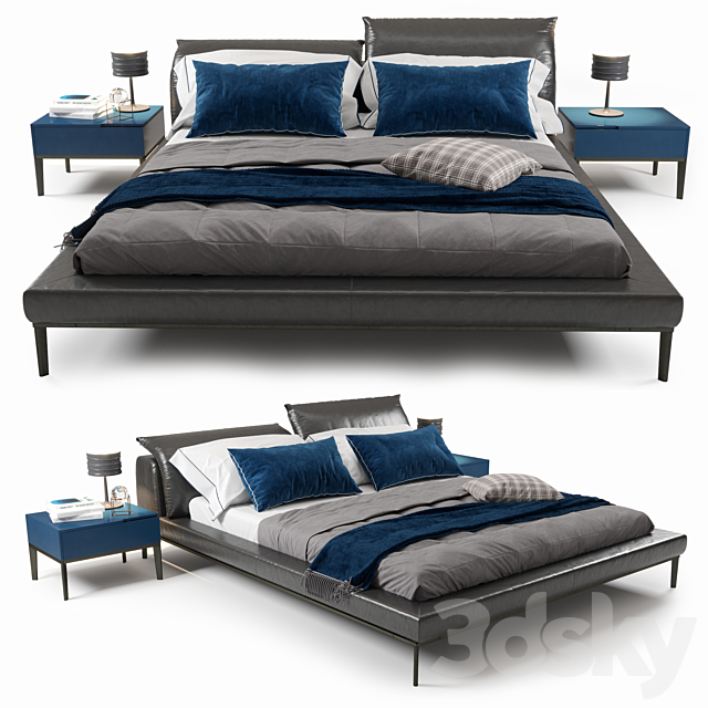 Vela Bed by Natuzzi 3DSMax File - thumbnail 1