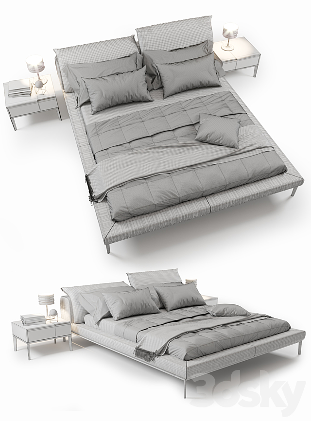 Vela Bed by Natuzzi 3DSMax File - thumbnail 2