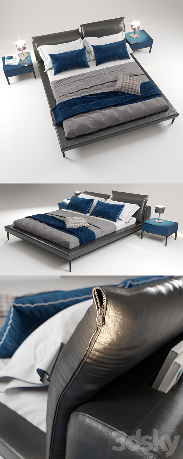 Vela Bed by Natuzzi 3DSMax File - thumbnail 3