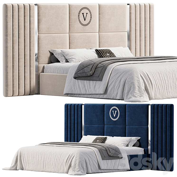 Versace Karyola Bed 3DS Max Model - thumbnail 1