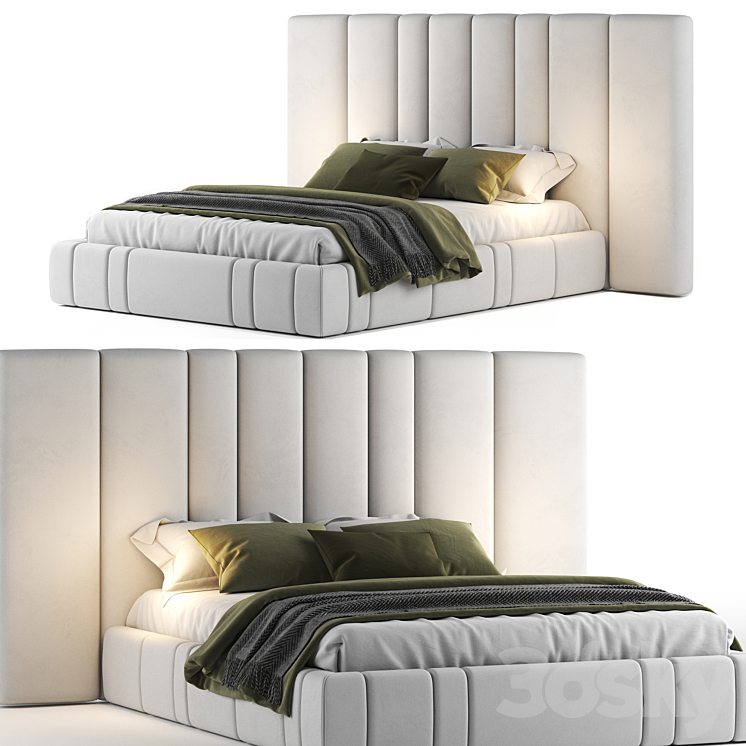 Vibieffe 5050 ITALO Bed 3DS Max Model - thumbnail 3