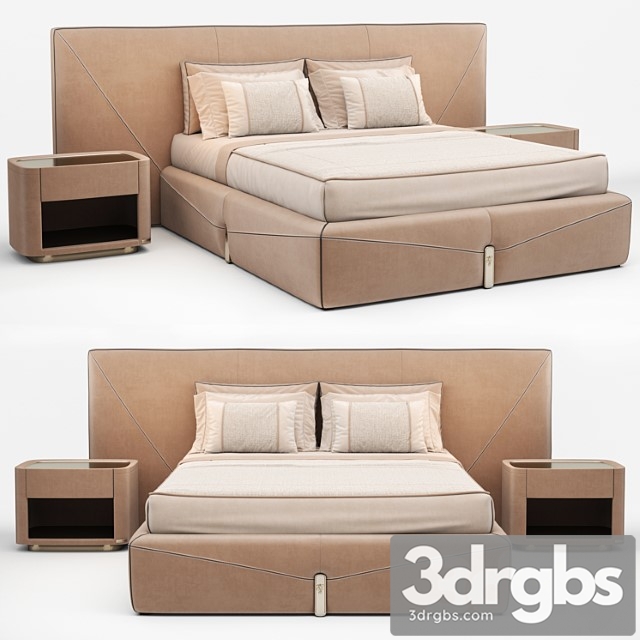 Visionnaire Bastian Bed 3 3dsmax Download - thumbnail 1