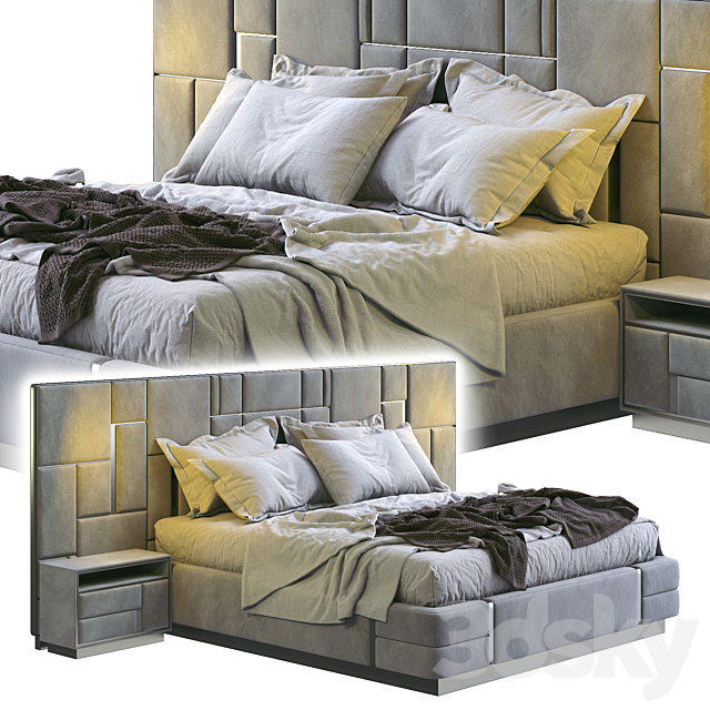 Visionnaire Bed Beloved 3DS Max Model - thumbnail 2