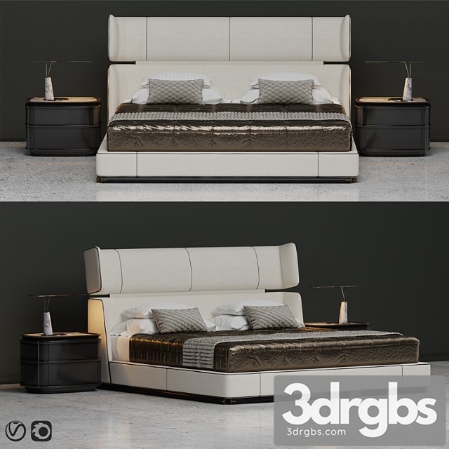 Visionnaire bed reverie 2 3dsmax Download - thumbnail 1