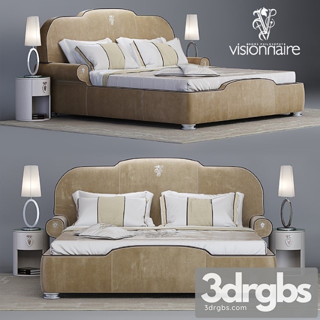 Visionnaire – diplomate bed 2 3dsmax Download - thumbnail 1