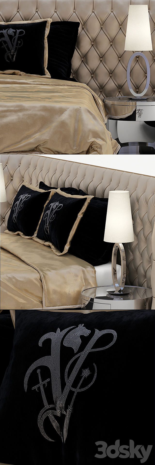 Visionnaire Pitti Bed 3DS Max Model - thumbnail 2