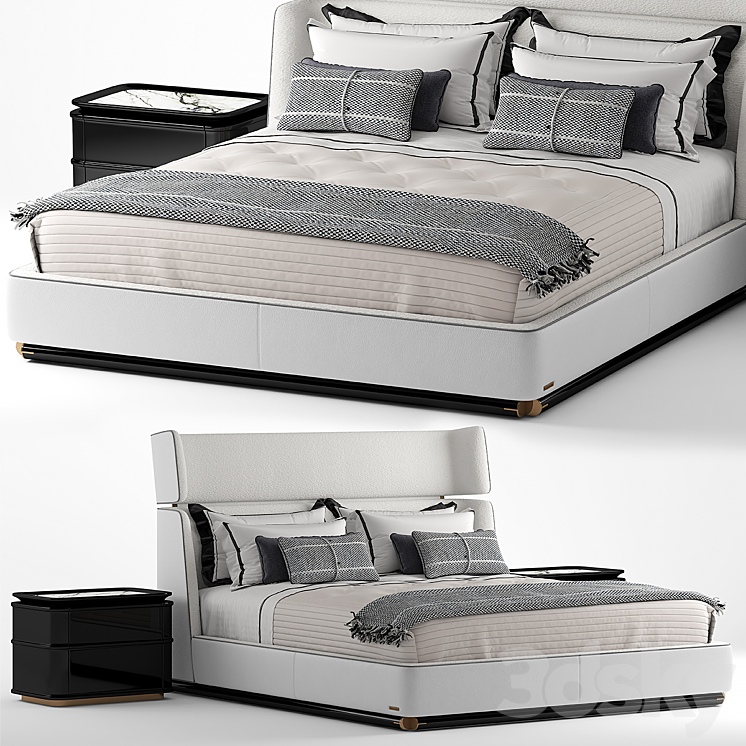 Visionnaire Reverie Bed 3DS Max Model - thumbnail 1