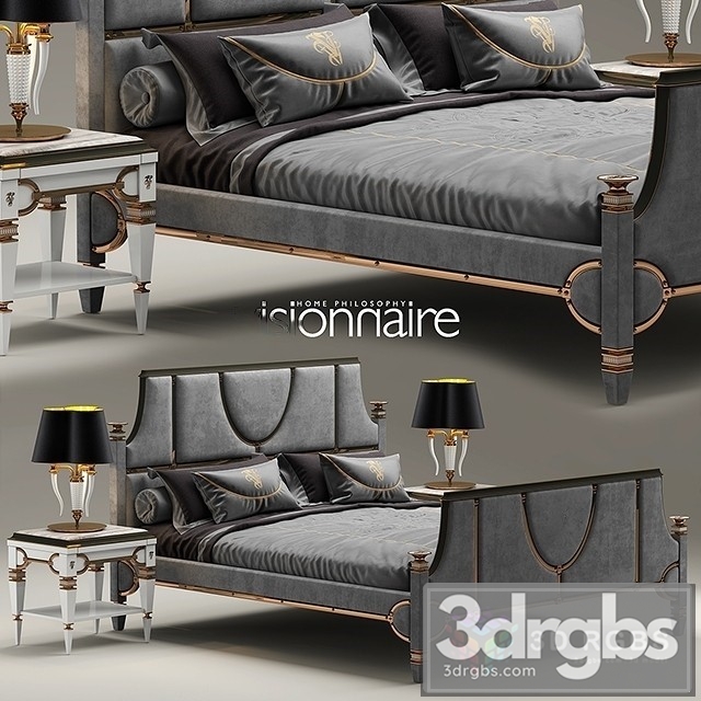 Visionnaire Windsor Master Bed 3dsmax Download - thumbnail 1