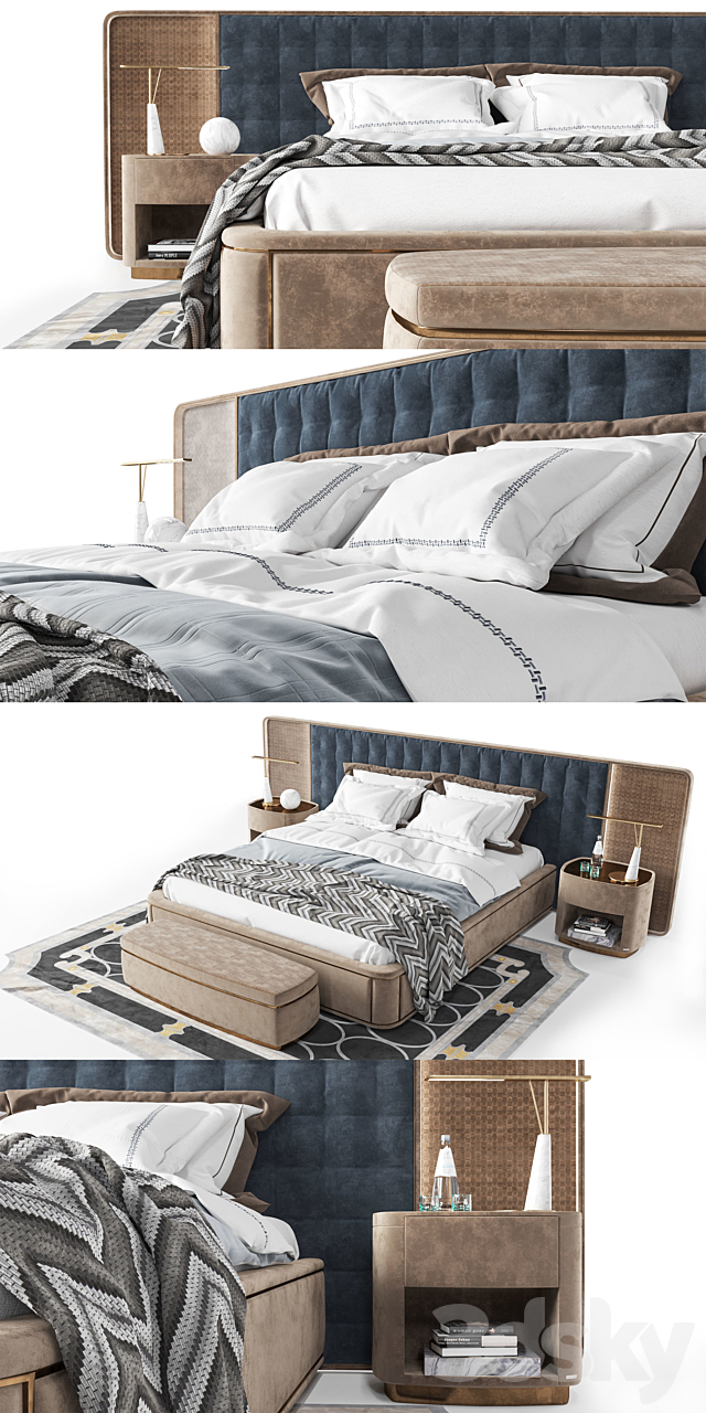 Vissionnaire bedroom set 3DSMax File - thumbnail 2